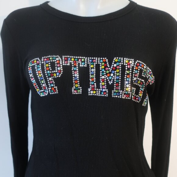 NWT Lauren Moshi Black (Item- 305) 2 Pc Set Crystal Optimist Top/M Jogger/XS - Picture 3 of 15